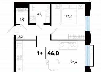 2-ком. квартира на продажу, 46 м2, Тюменская область