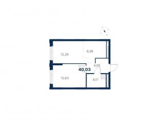 Продаю 1-комнатную квартиру, 40 м2, Екатеринбург, улица Титова, 19/42И, метро Чкаловская