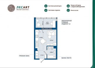 Продажа 1-ком. квартиры, 24.5 м2, Ленинградская область