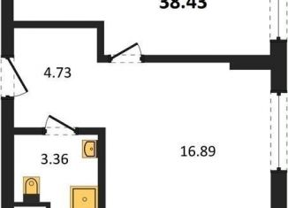 Продается 1-комнатная квартира, 38.4 м2, Калининград, улица Ломоносова, 52