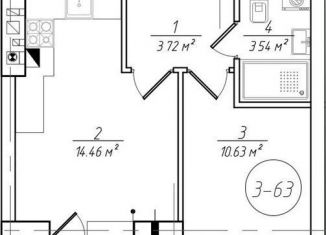 Продается 1-комнатная квартира, 33.9 м2, Калининградская область