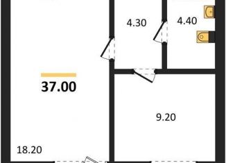 Продаю 1-ком. квартиру, 37 м2, Калининград, Акварельная улица