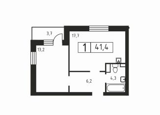 Продажа 2-ком. квартиры, 41.4 м2, Ленинградская область, Вересковая улица, 2к1