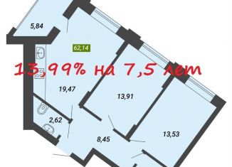 Продажа 3-комнатной квартиры, 62.1 м2, Новосибирск, Заельцовский район, Сухарная улица, 107/2