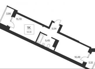 Продается 1-комнатная квартира, 50.4 м2, Новосибирск, метро Октябрьская