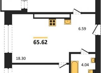 Продается 2-ком. квартира, 65.6 м2, Калининград