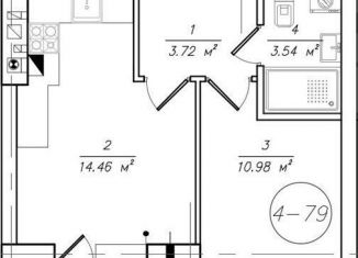 Продаю 1-комнатную квартиру, 34.2 м2, Калининградская область