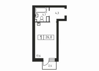 Продажа квартиры студии, 26 м2, Ленинградская область, Вересковая улица, 3к2