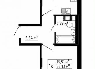 Продаю 1-ком. квартиру, 36 м2, деревня Скотное, Рождественская улица, 2