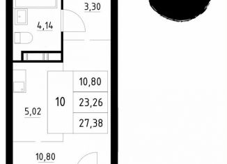 Продаю квартиру студию, 27.4 м2, Архангельская область, Первомайская улица, 5