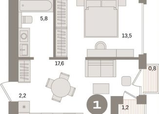 Продажа однокомнатной квартиры, 41.1 м2, Санкт-Петербург, муниципальный округ Морской