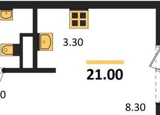 Продажа квартиры студии, 21 м2, Калининград, Тихорецкая улица, 16Ак3