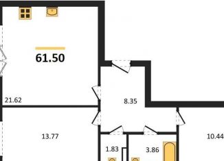 Продаю двухкомнатную квартиру, 61.5 м2, Калининград