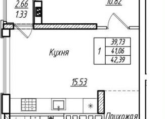 Продаю 1-ком. квартиру, 41.1 м2, Калининградская область