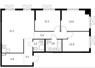 3-ком. квартира на продажу, 86.5 м2, Москва, метро Текстильщики