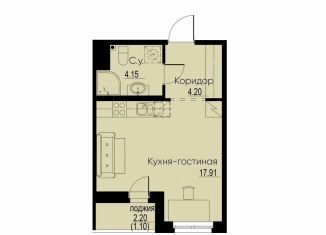 Продаю квартиру студию, 27.4 м2, Мурино, Екатерининская улица, 23