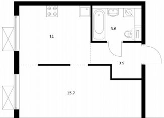 Продается однокомнатная квартира, 34.2 м2, Котельники, ЖК Белая Дача Парк, микрорайон Парковый, 2к1