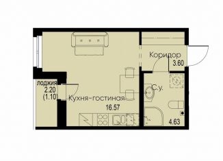 Продам квартиру студию, 25.9 м2, Мурино, Екатерининская улица, 23