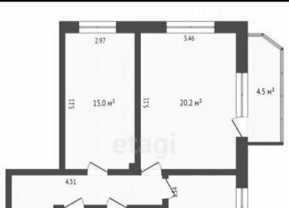 Сдам в аренду 2-комнатную квартиру, 65 м2, Тюмень, Солнечный проезд, 25, Центральный округ