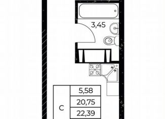 Продам квартиру студию, 24 м2, Ростов-на-Дону, улица Нансена, 99с3