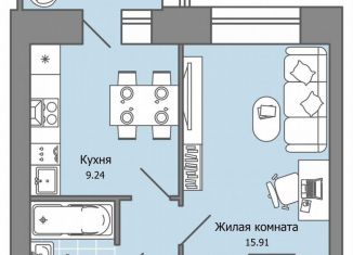 Продается 1-комнатная квартира, 35 м2, село Первомайский