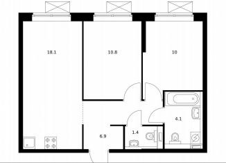 Продажа 2-комнатной квартиры, 51 м2, Москва, Дорожная улица, 46к1, ЮАО