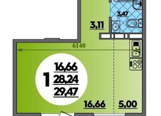 Продается квартира студия, 29.5 м2, Ростов-на-Дону, улица Юрия Дубинина, 1/1