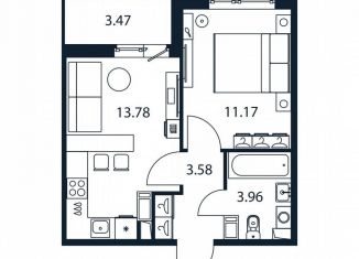 Продажа 1-комнатной квартиры, 34.2 м2, Ленинградская область