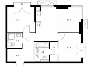 2-ком. квартира на продажу, 60 м2, Москва, жилой комплекс Холланд Парк, к8