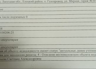 Продаю гараж, 30 м2, Липецкая область, Мирная улица