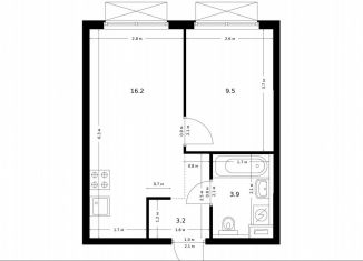 Продам 1-комнатную квартиру, 32.8 м2, Москва, жилой комплекс Большая Академическая 85, к3.1