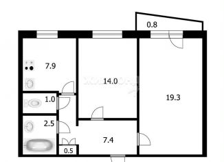 Продажа 2-комнатной квартиры, 52.6 м2, Бердск, улица Максима Горького, 1