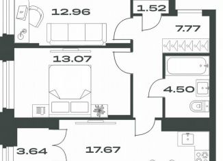 Продаю двухкомнатную квартиру, 61.1 м2, Тула