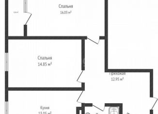 Продажа двухкомнатной квартиры, 60.3 м2, Краснодар, Прикубанский округ, Домбайская улица, 10/1к2