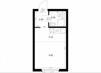 Квартира на продажу студия, 19.6 м2, Москва, Дорожная улица, 46к3, район Чертаново Южное