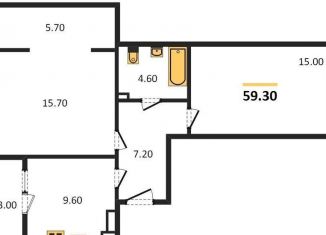 Продаю 2-комнатную квартиру, 59.3 м2, Калининград, Московский район, Тихорецкий проезд, 5