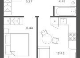 Продается 1-ком. квартира, 36 м2, Калининградская область, Осенняя улица, 2к4