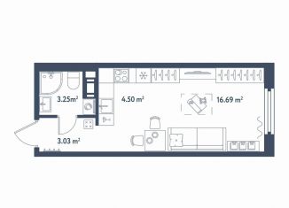 Продаю квартиру студию, 27.5 м2, Санкт-Петербург, метро Фрунзенская