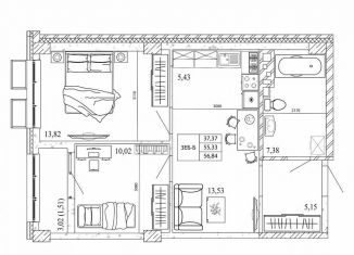 Продажа 3-комнатной квартиры, 57 м2, Ростов-на-Дону, проспект Стачки, 200с1