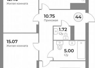 Продается трехкомнатная квартира, 77.7 м2, Калининградская область