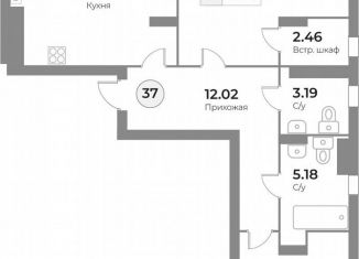 Продается 2-ком. квартира, 75.3 м2, Калининград