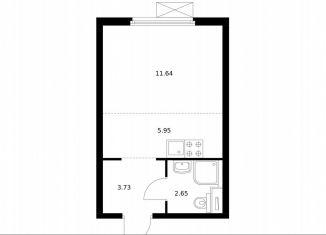 Продажа квартиры студии, 23.5 м2, Москва