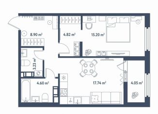 Продам 1-ком. квартиру, 56.5 м2, Санкт-Петербург, метро Фрунзенская