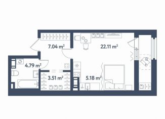 Квартира на продажу студия, 38.8 м2, Санкт-Петербург, Московский район