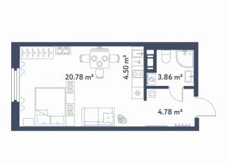 Продажа квартиры студии, 33.9 м2, Санкт-Петербург, метро Фрунзенская