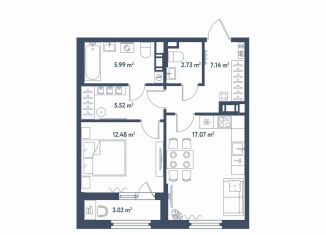 Продаю 1-комнатную квартиру, 52.4 м2, Санкт-Петербург, метро Фрунзенская