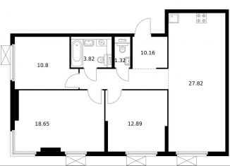 Продам 3-комнатную квартиру, 84.4 м2, Москва, Открытое шоссе, 18Ак4