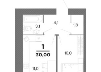 Продаю однокомнатную квартиру, 30 м2, Рязань, Московский район