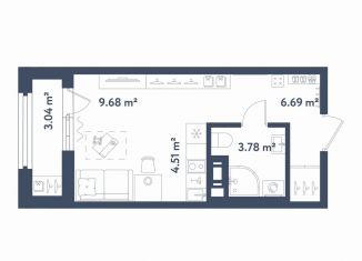 Продаю квартиру студию, 26.2 м2, Санкт-Петербург, метро Фрунзенская