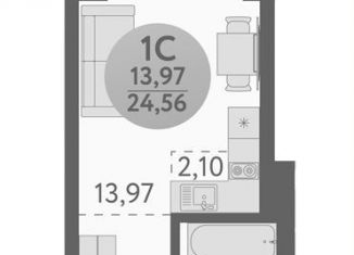 Продам квартиру студию, 24.6 м2, Новосибирск, метро Площадь Гарина-Михайловского